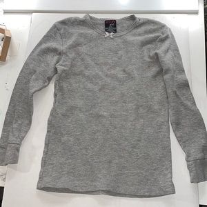 Grey long sleeve pajama shirt